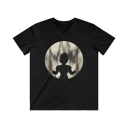 DBZ-Inspired Men's Fitted V-Neck Tee